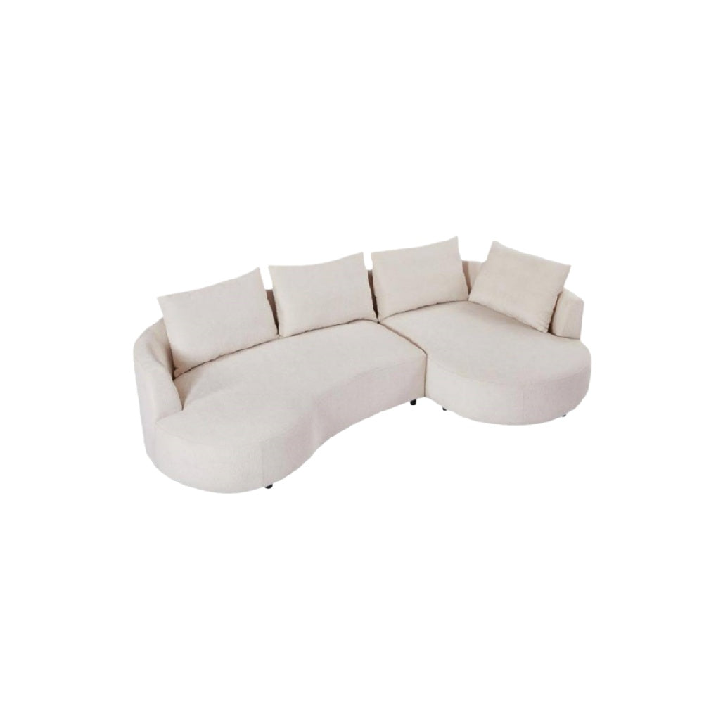 Sectionnel moderne pour salon en tissu - 200 x 100 x 85